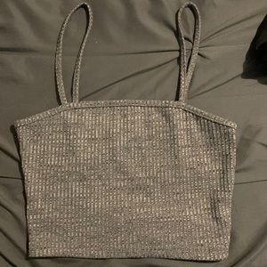 Gray Crop Top